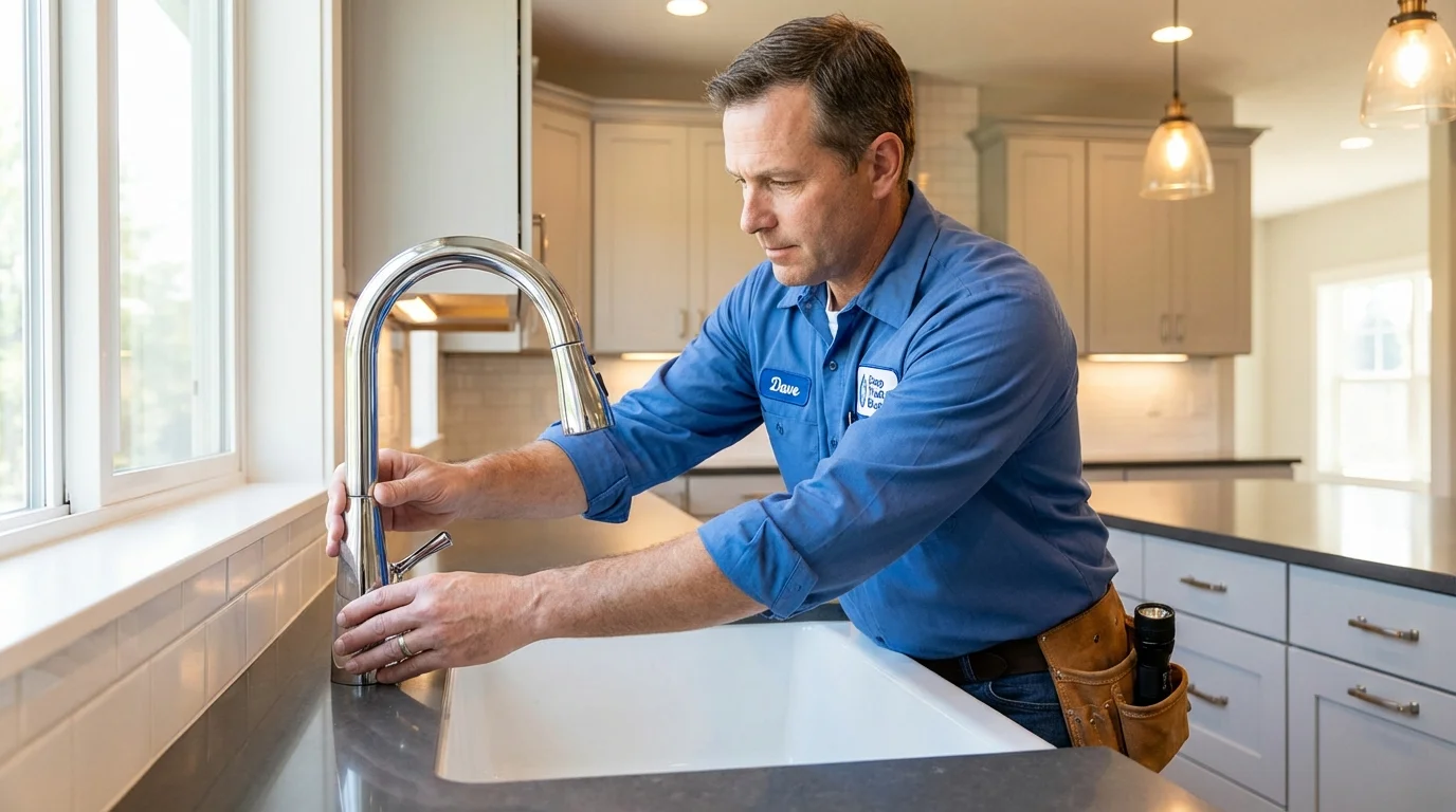 Kitchen faucet installation by Johns Plumbing LLC in Bartlesville